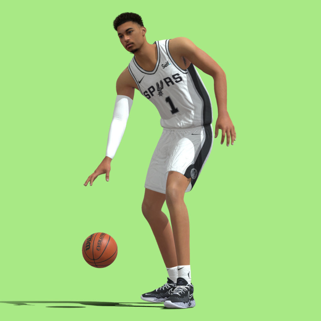 3D Rigged Victor Wembanyama Spurs NBA 3D model_5