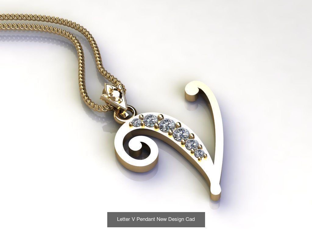 Alphabet English Pendant Version 1 Album  3D Model Collection_7