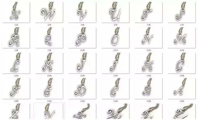 Alphabet English Pendant Version 1 Album 