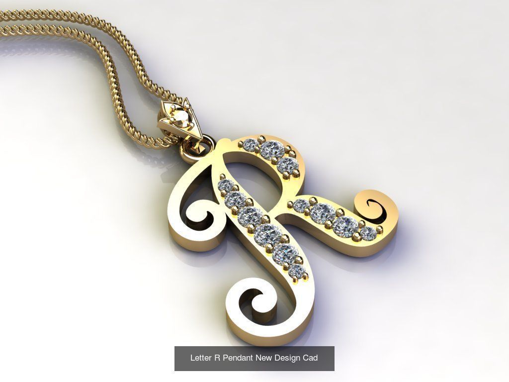 Alphabet English Pendant Version 1 Album  3D Model Collection_11