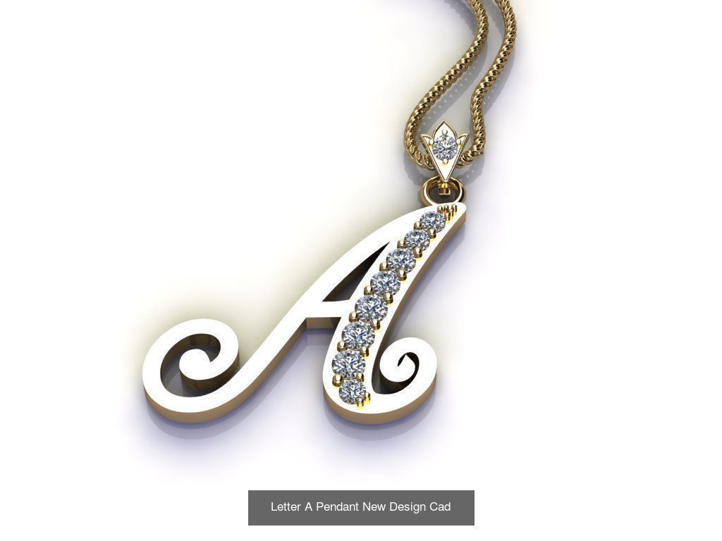 Alphabet English Pendant Version 1 Album  3D Model Collection_28