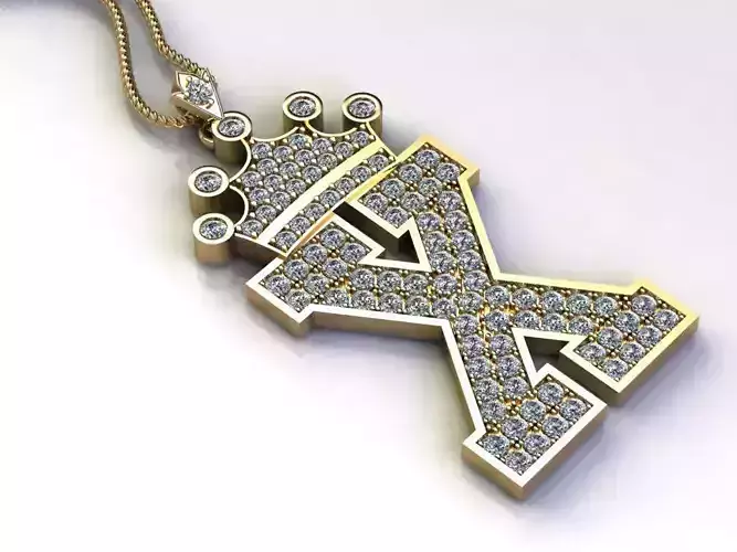 X Letter Pendant