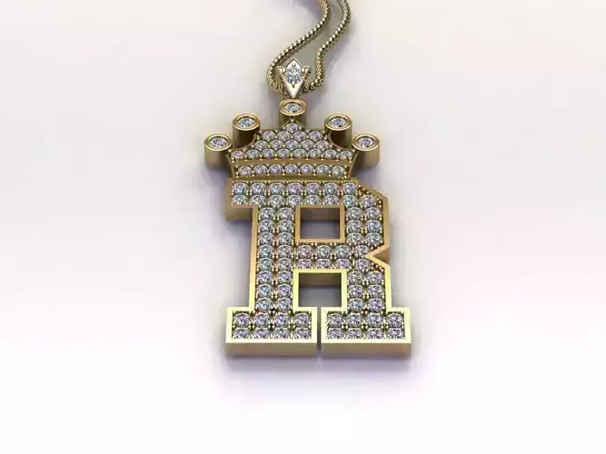 R Letter Pendant