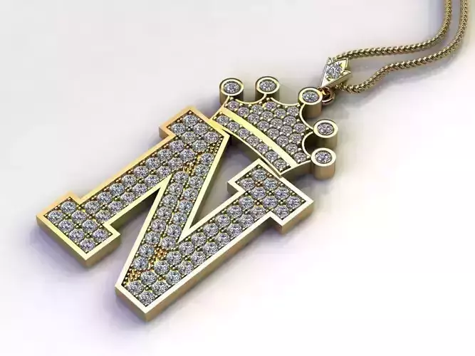 N Letter Pendant