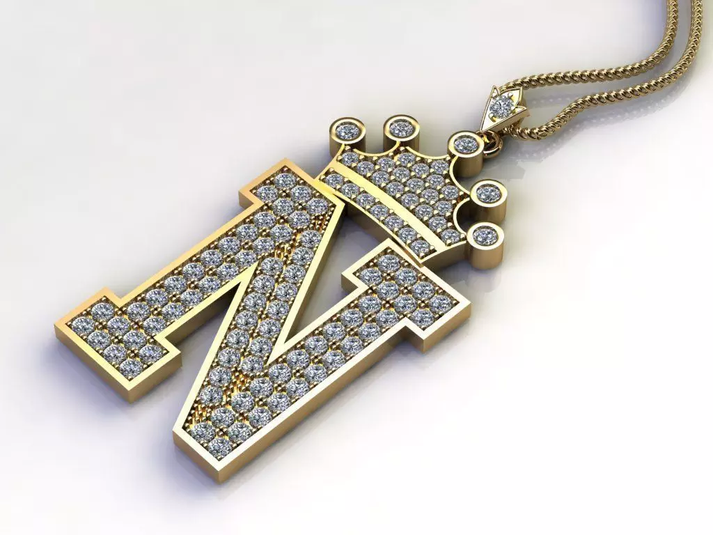 N Letter Pendant 3D print model_0