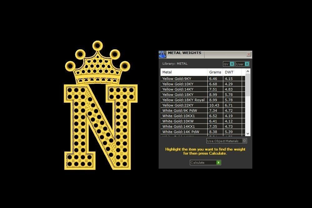 N Letter Pendant 3D print model_5