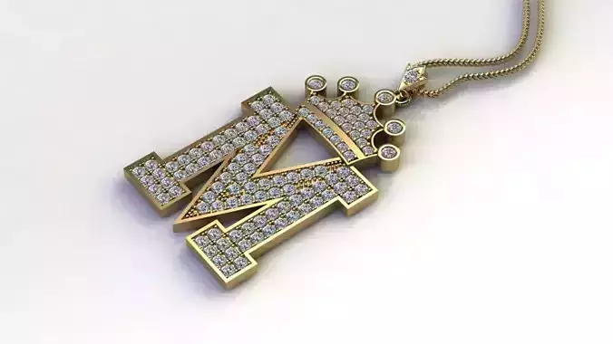 M Letter Pendant