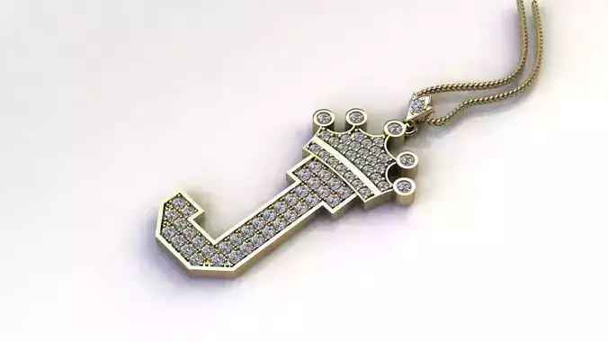 J Letter Pendant