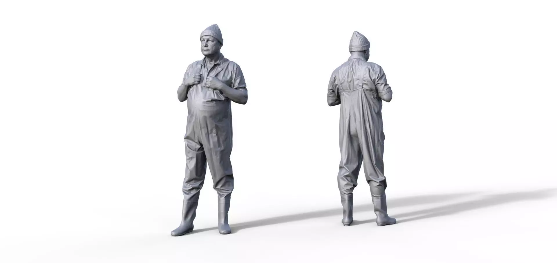 Figure Schorsch for fishing boat ship model Typ A 3D print model_0