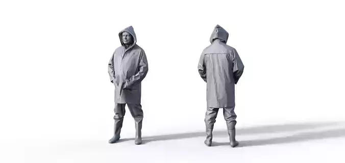 Figure Schorsch for fishing boat ship model Typ B 3D print model