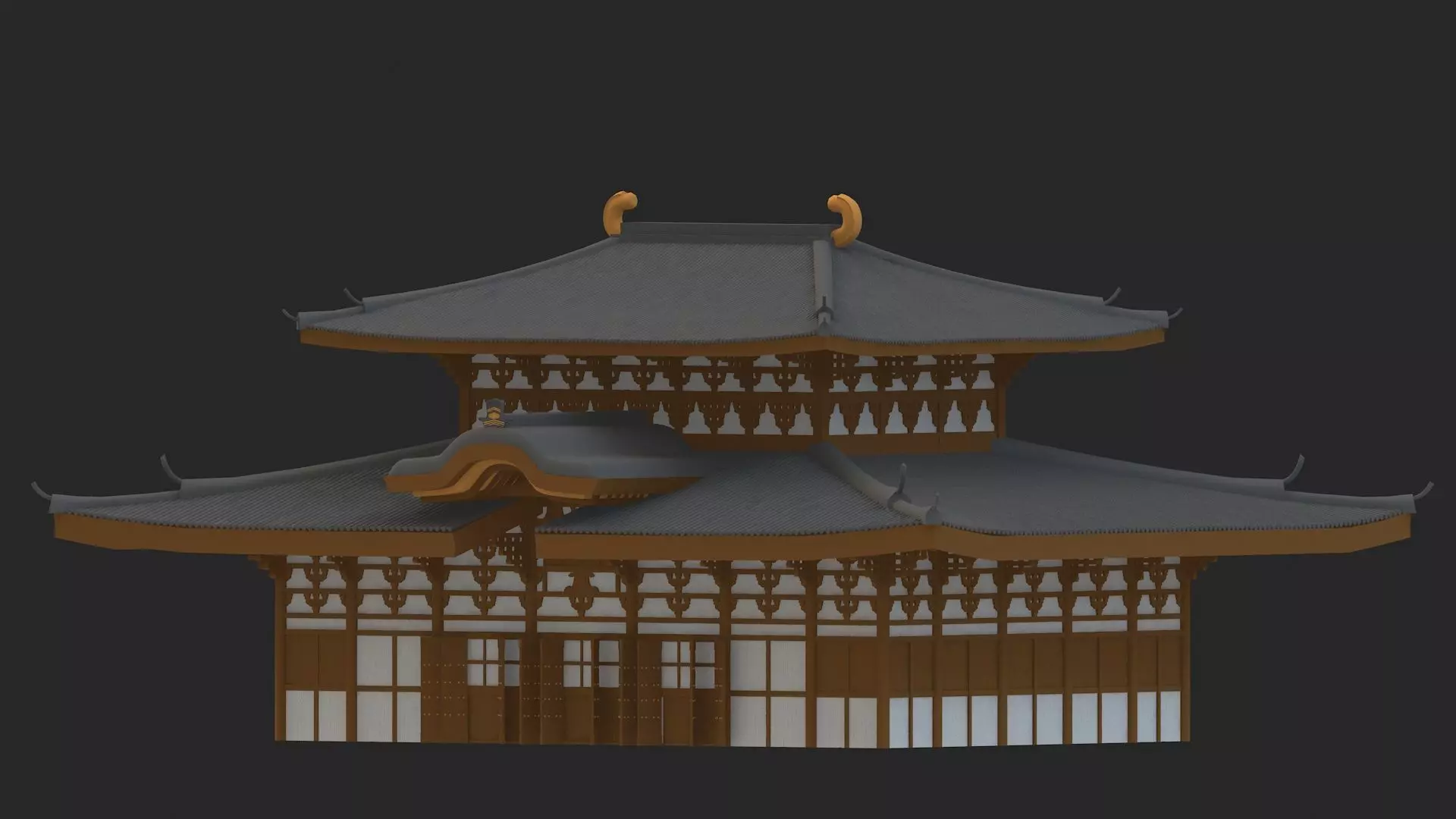 pagoda Low-poly 3D model_0
