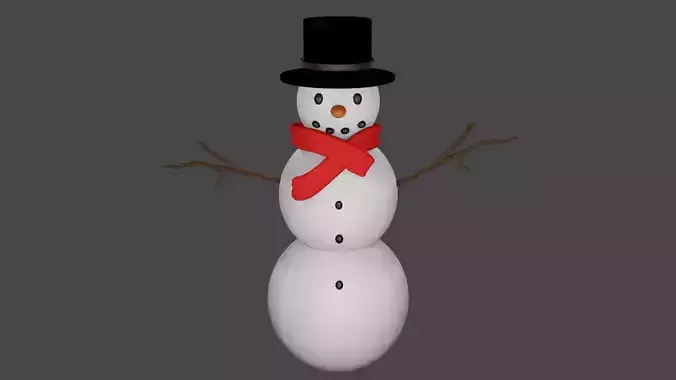 Decorated Snowman Free 3D model