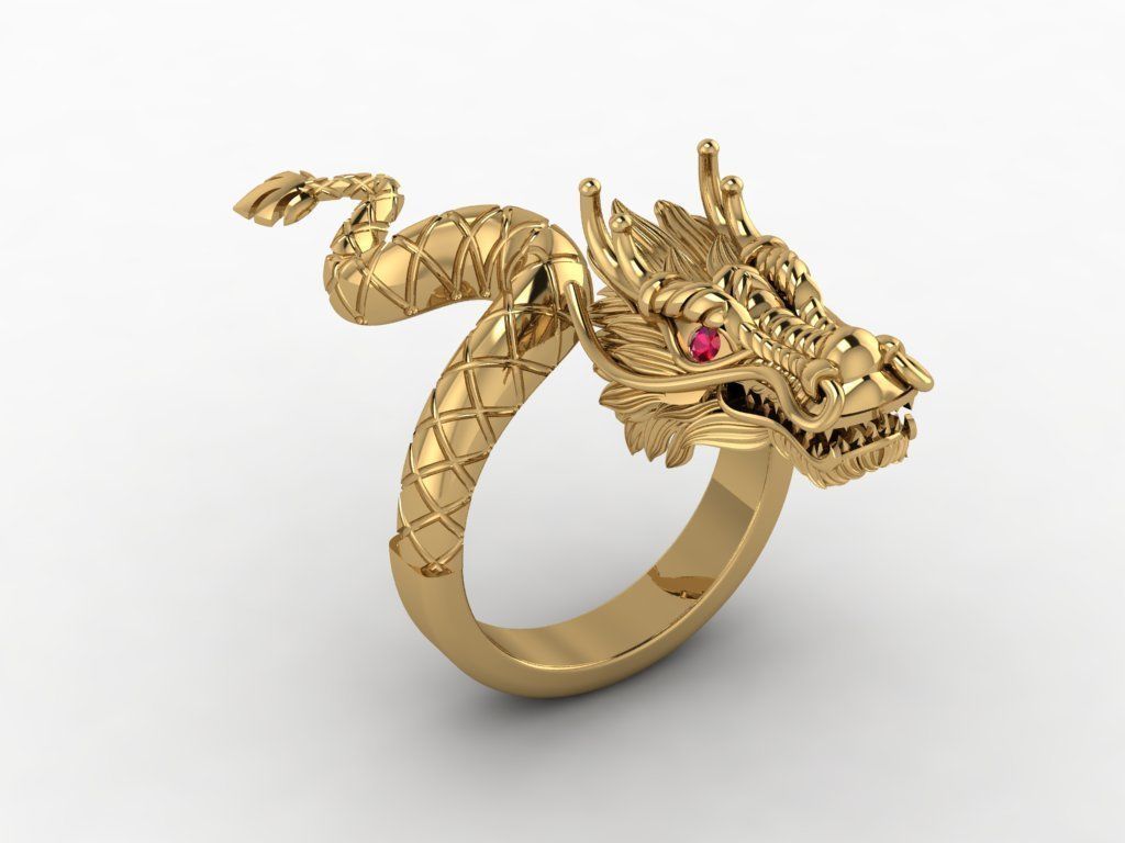 dragon cigarette holder ring dragon cigarette holder ring 3D model 3D printable