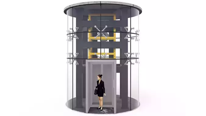 Elevator Unit 04 Low-poly 3D model