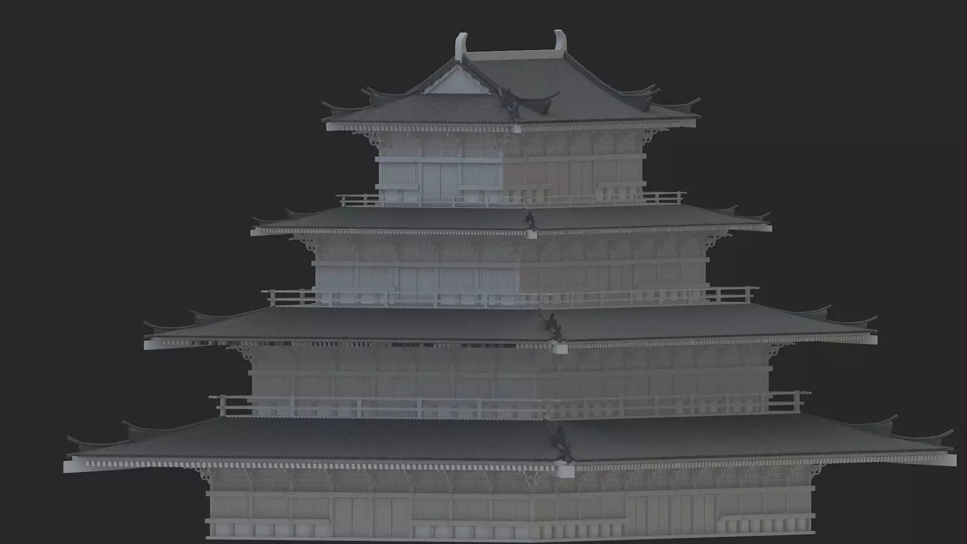 big pagoda-01 Low-poly 3D model