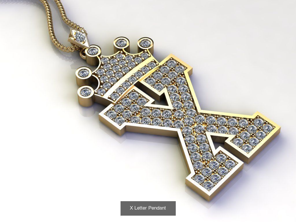 Alphabet English Pendant Version 2 Album 3D Model Collection_6