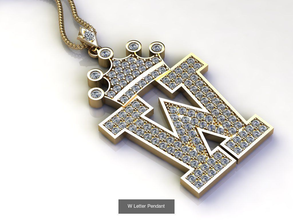 Alphabet English Pendant Version 2 Album 3D Model Collection_7