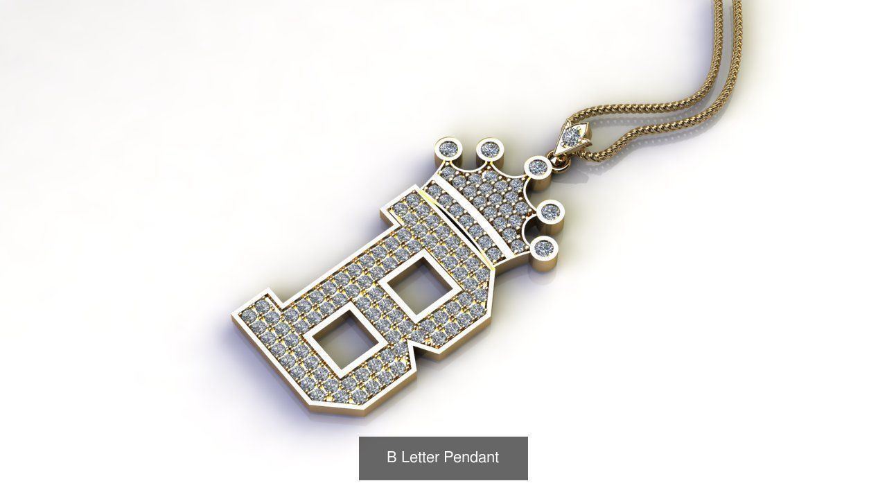 Alphabet English Pendant Version 2 Album 3D Model Collection_28