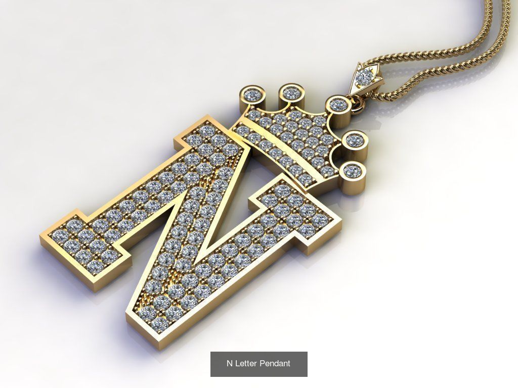 Alphabet English Pendant Version 2 Album 3D Model Collection_16