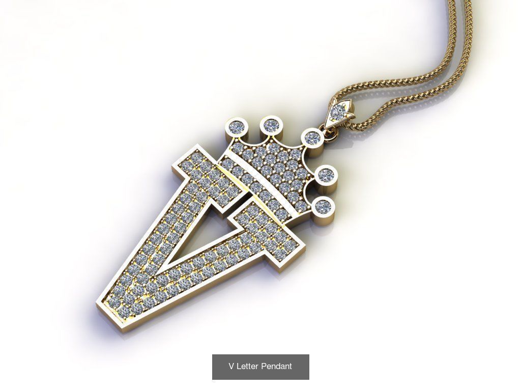 Alphabet English Pendant Version 2 Album 3D Model Collection_8