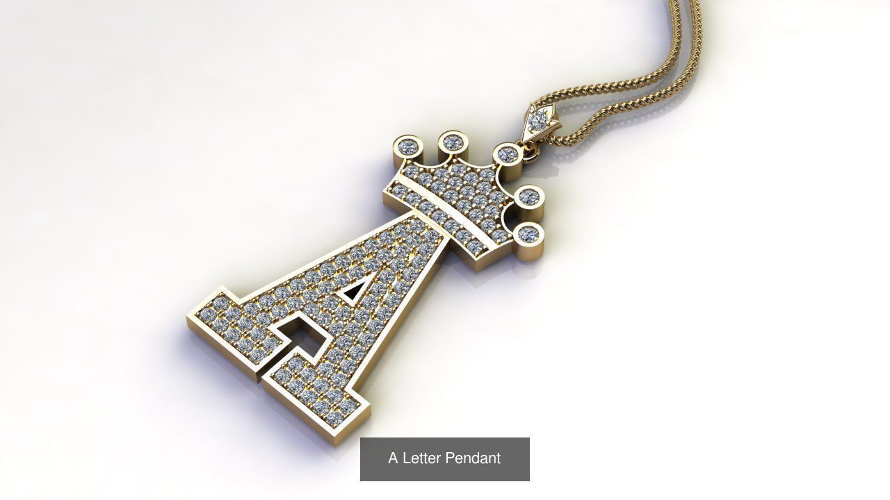 Alphabet English Pendant Version 2 Album 3D Model Collection