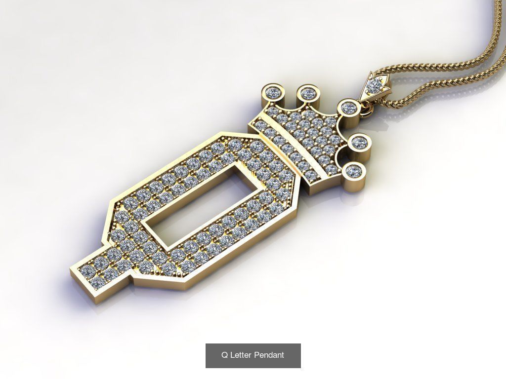 Alphabet English Pendant Version 2 Album 3D Model Collection_13