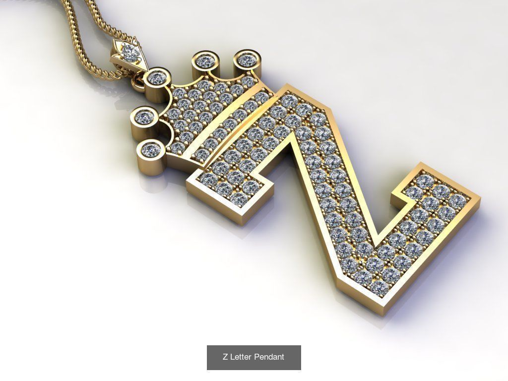 Alphabet English Pendant Version 2 Album 3D Model Collection_4