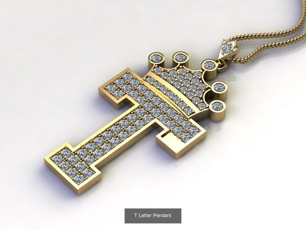 Alphabet English Pendant Version 2 Album 3D Model Collection_10