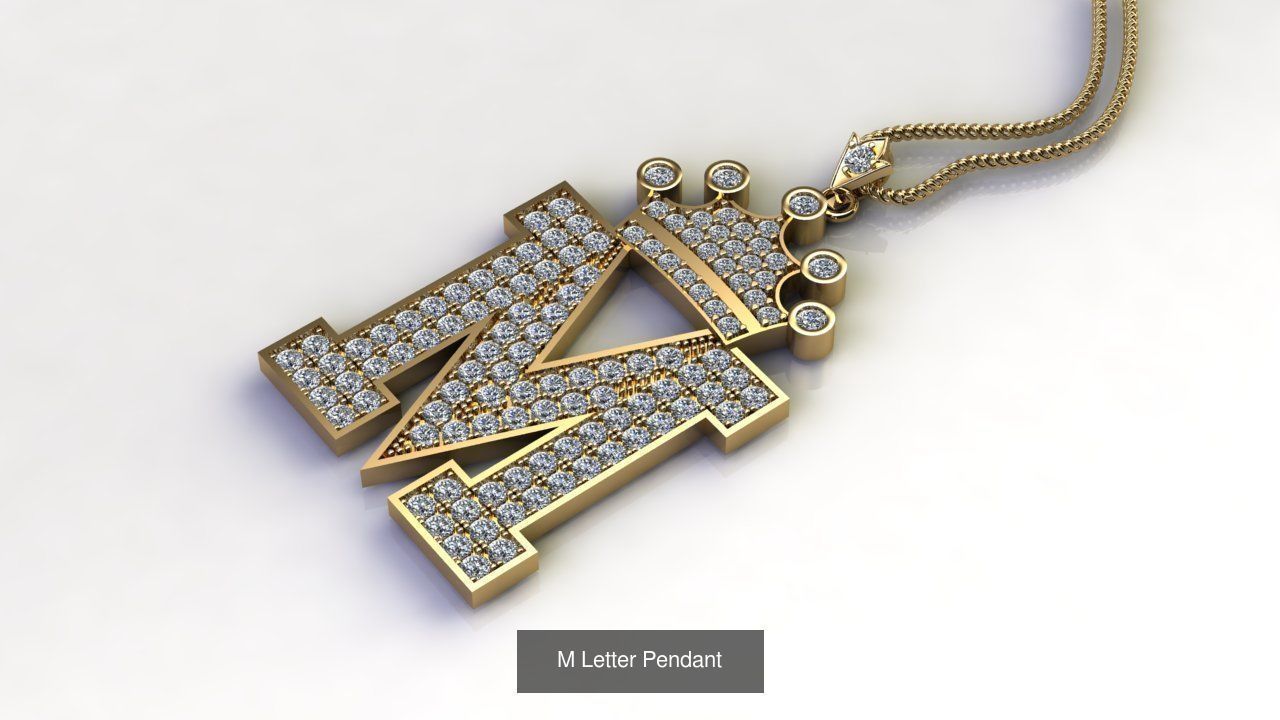 Alphabet English Pendant Version 2 Album 3D Model Collection_17