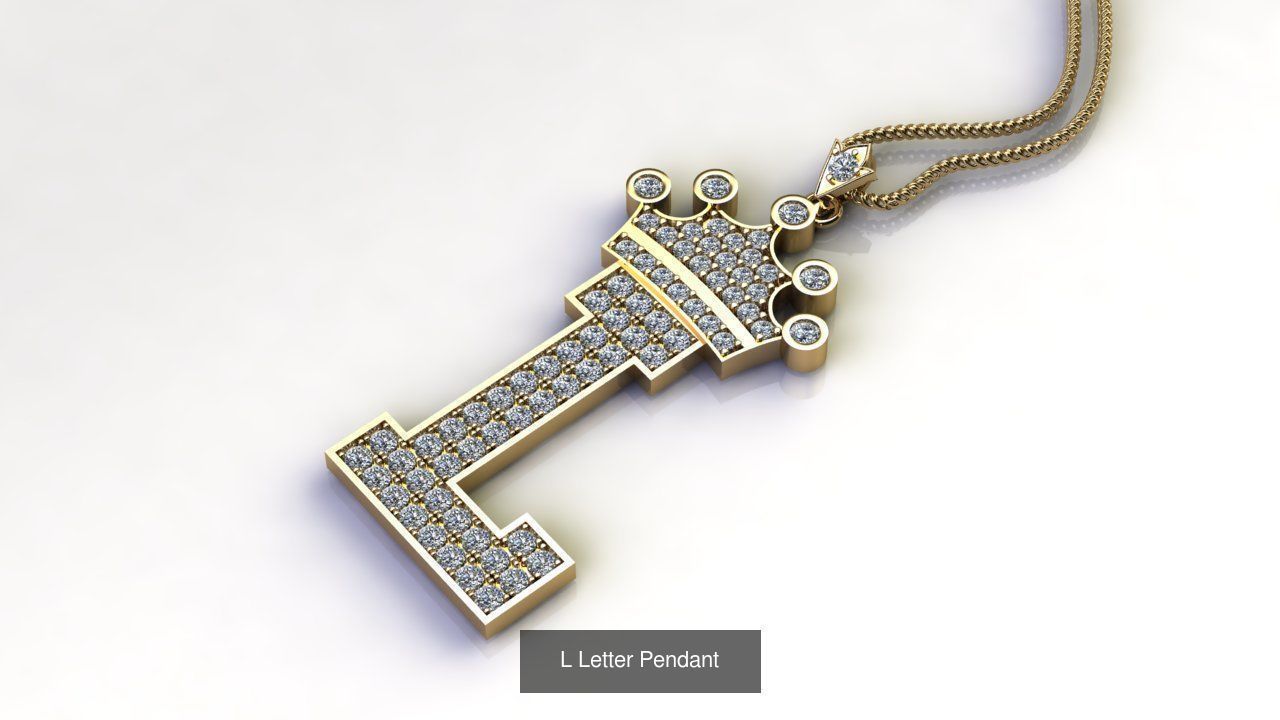 Alphabet English Pendant Version 2 Album 3D Model Collection_18