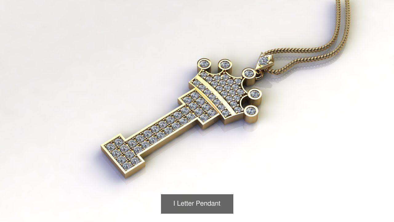 Alphabet English Pendant Version 2 Album 3D Model Collection_21
