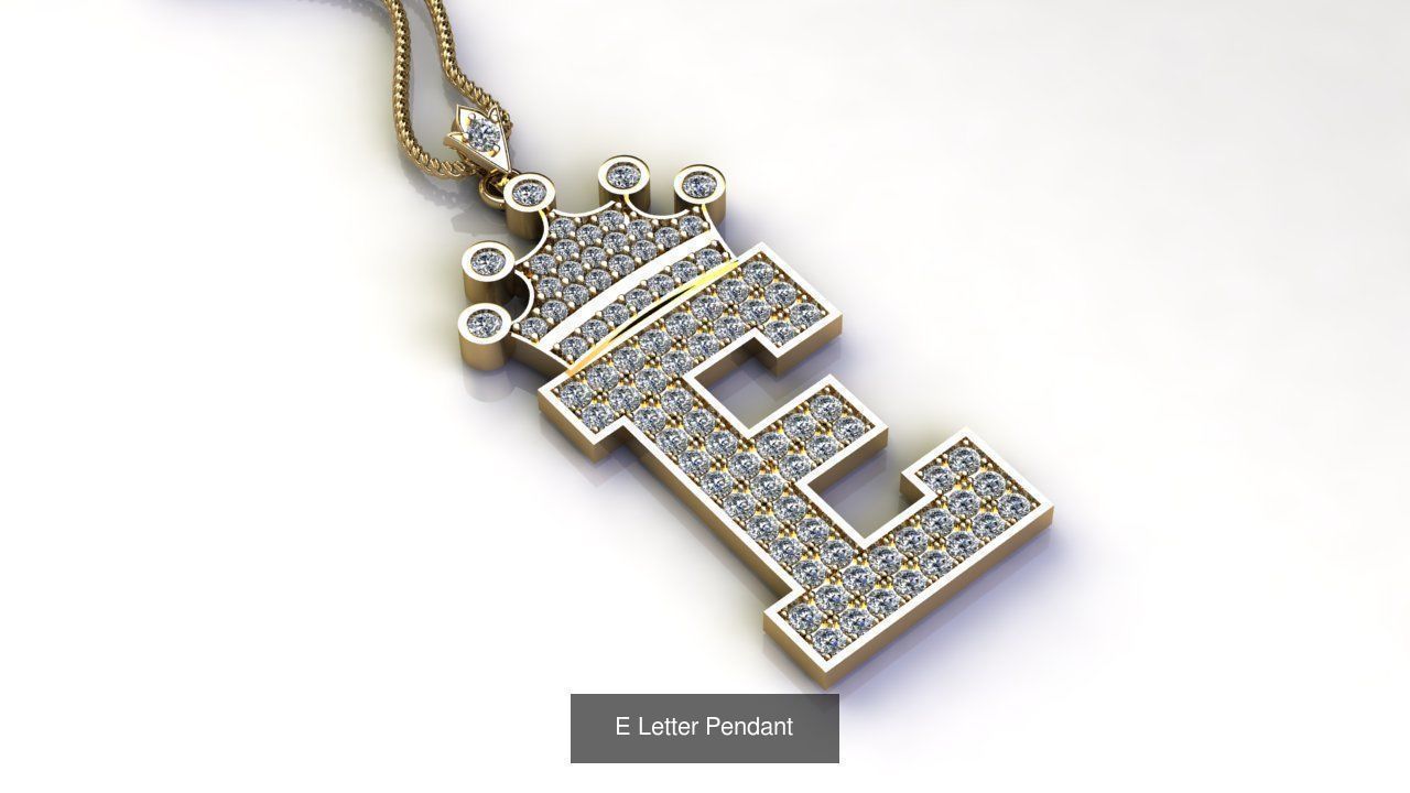 Alphabet English Pendant Version 2 Album 3D Model Collection_25