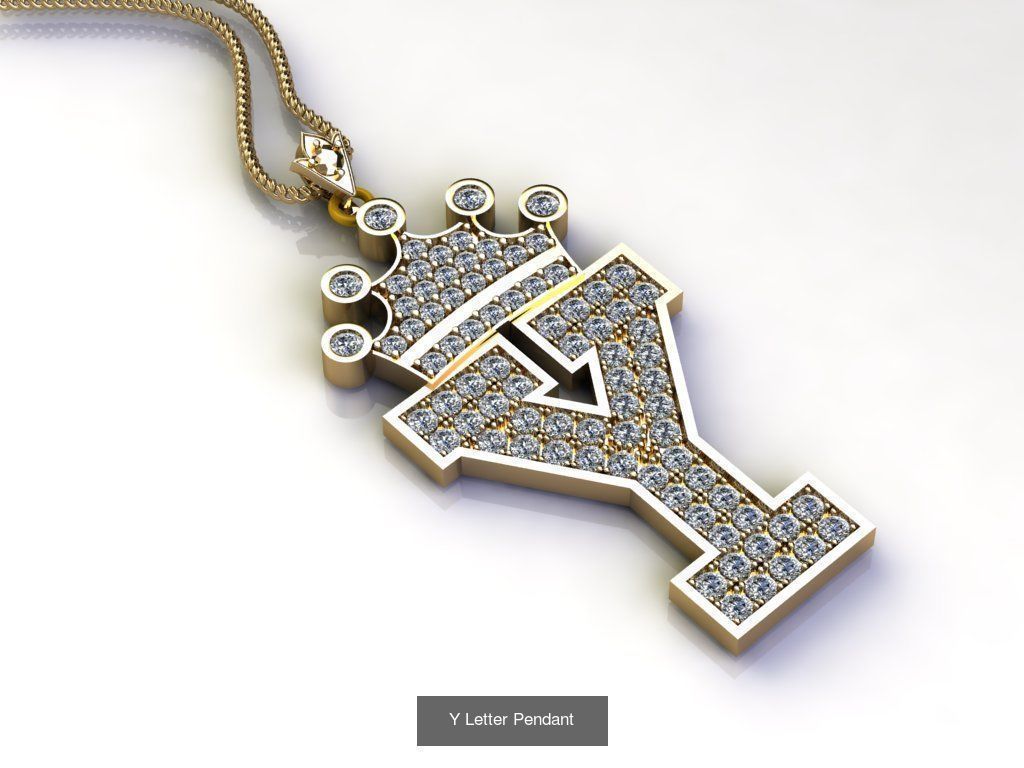 Alphabet English Pendant Version 2 Album 3D Model Collection_5