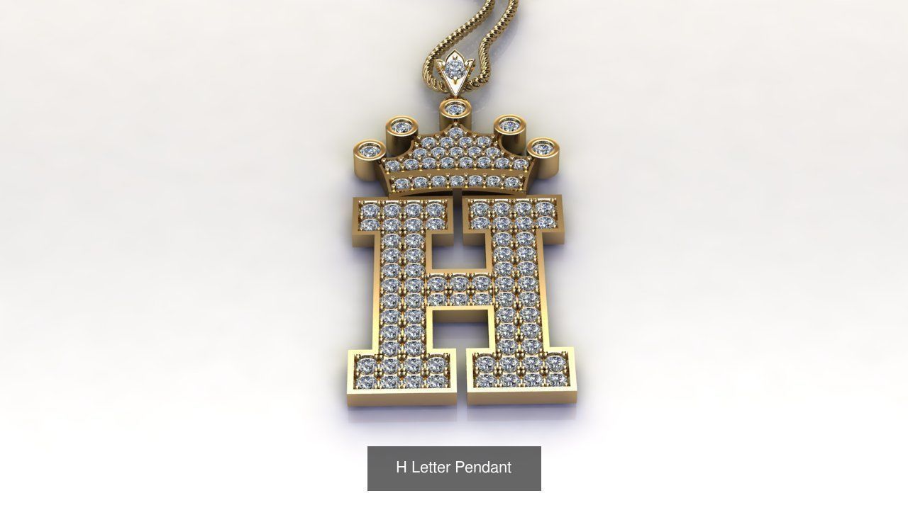 Alphabet English Pendant Version 2 Album 3D Model Collection_22