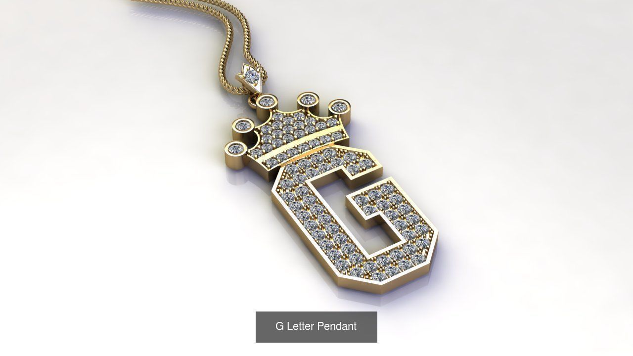 Alphabet English Pendant Version 2 Album 3D Model Collection_23