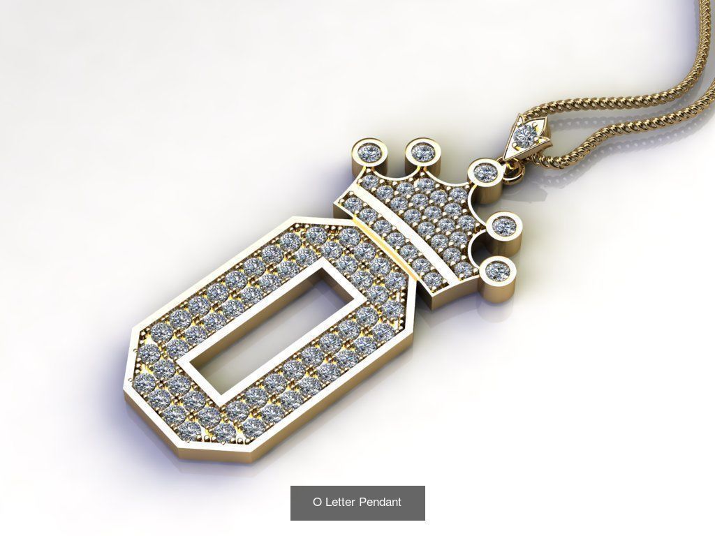 Alphabet English Pendant Version 2 Album 3D Model Collection_15