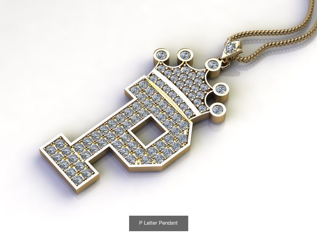 Alphabet English Pendant Version 2 Album 3D Model Collection_14