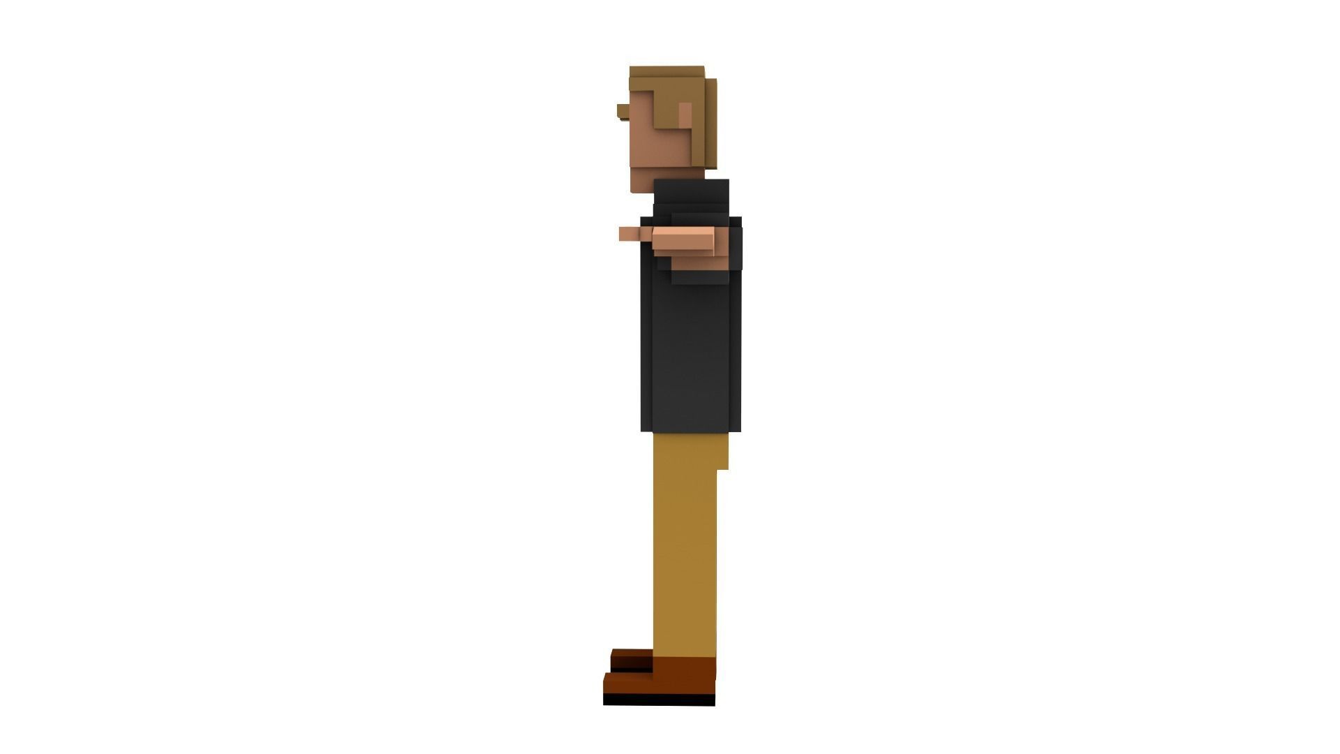 CIVILIANS 8 VOXEL CHARACTER Low-poly 3D model_3