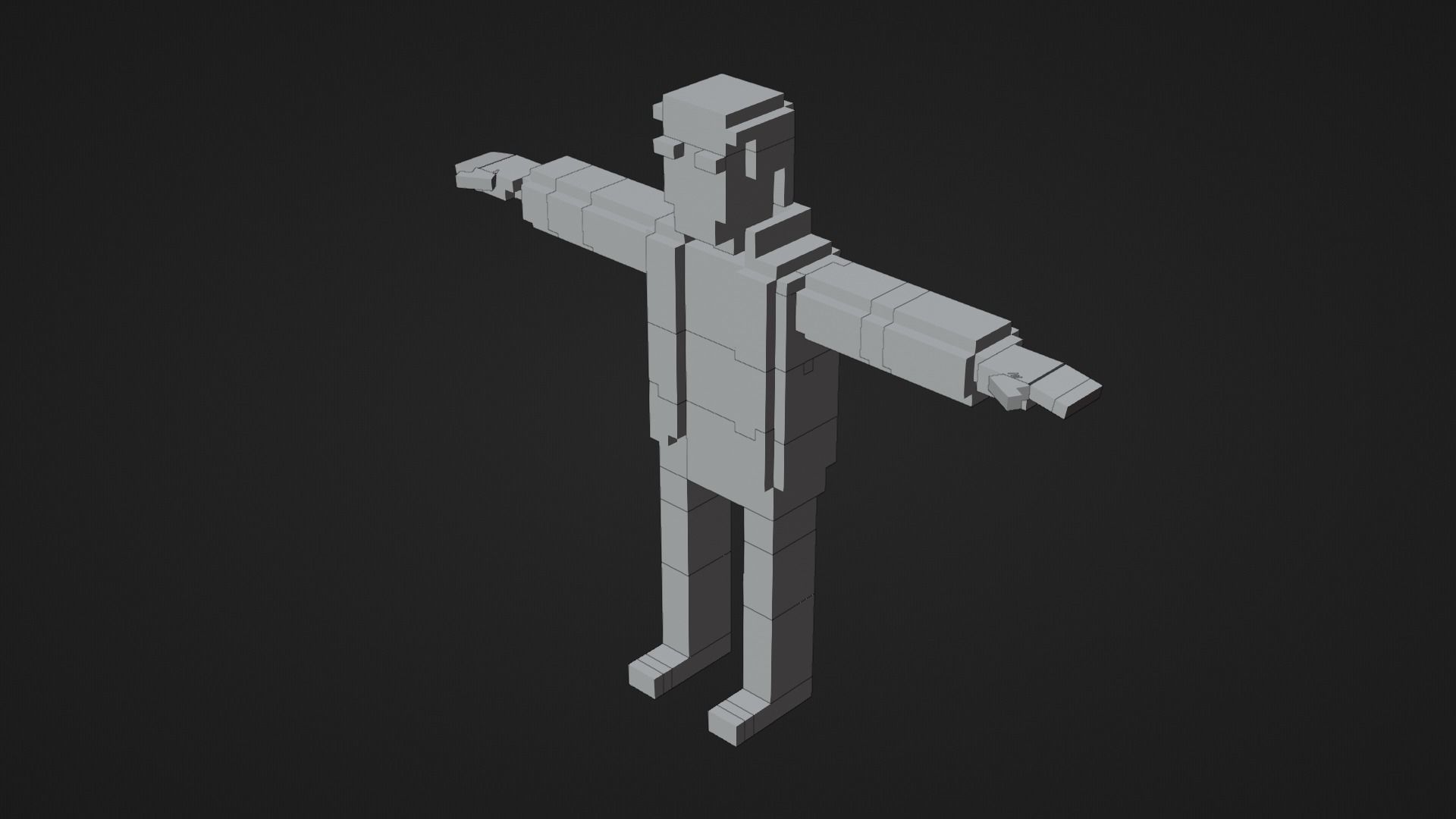 CIVILIANS 8 VOXEL CHARACTER Low-poly 3D model_6