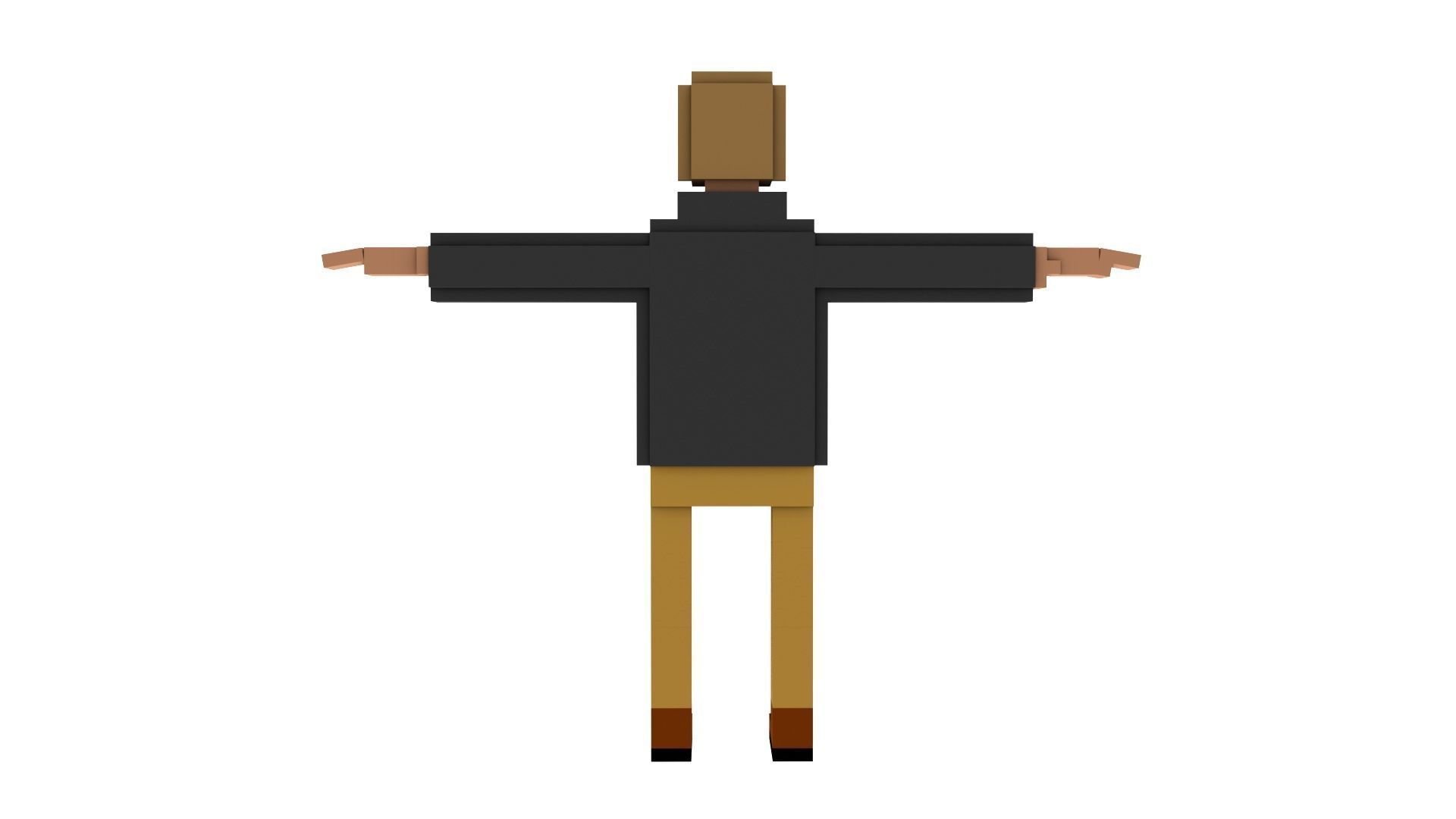 CIVILIANS 8 VOXEL CHARACTER Low-poly 3D model_5