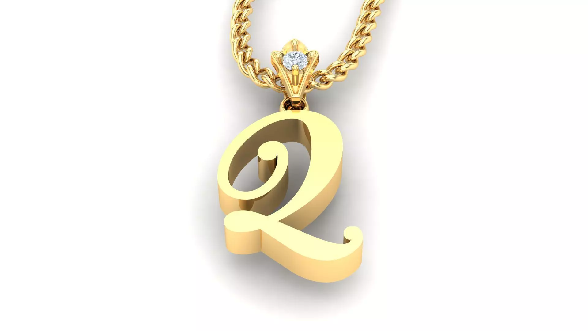 Q Letter Version 3 3D print model_0