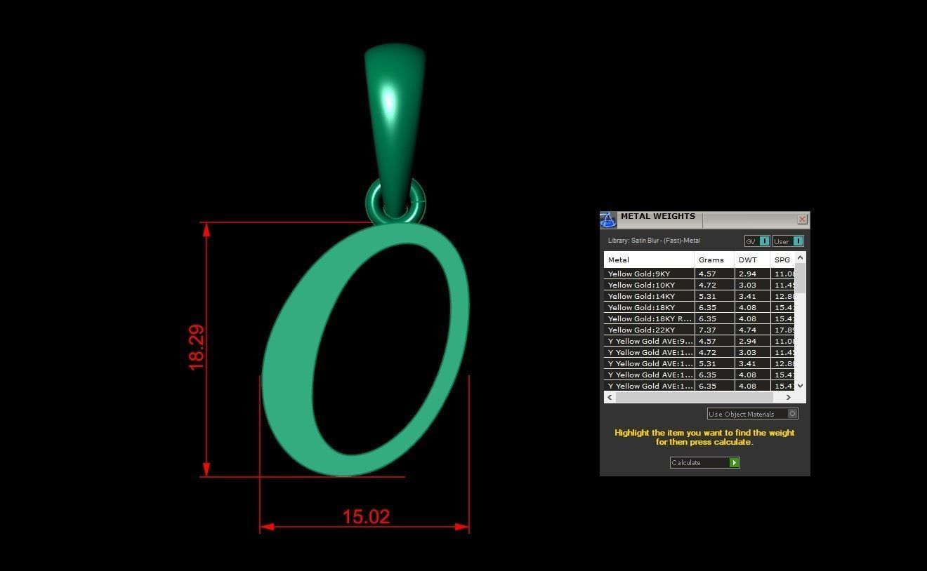 O Letter Version 3 3D print model_1