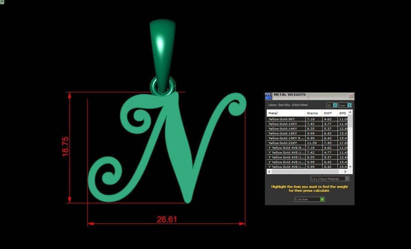 N Letter Version 3 3D print model_1