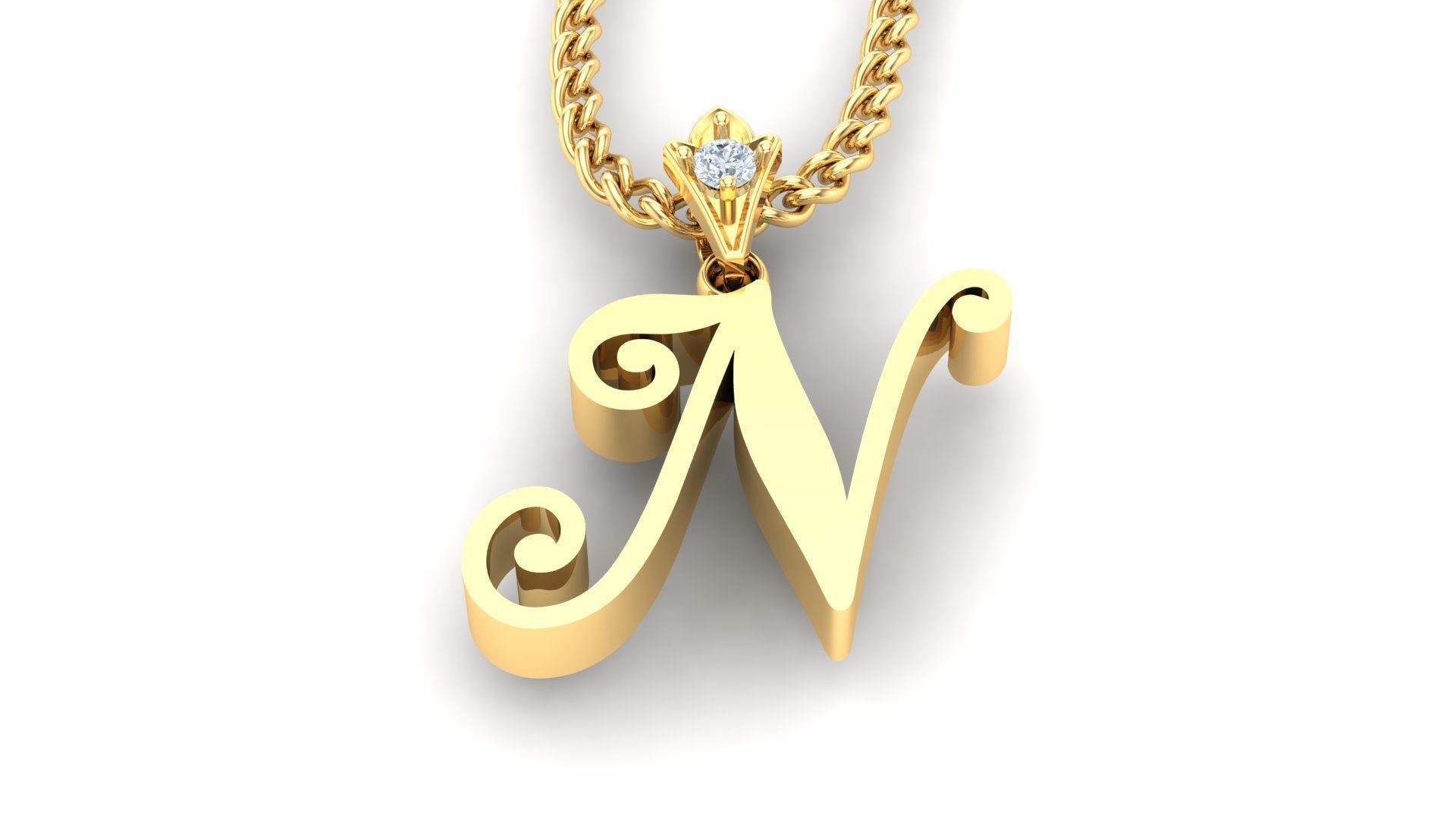 N Letter Version 3 3D print model_4