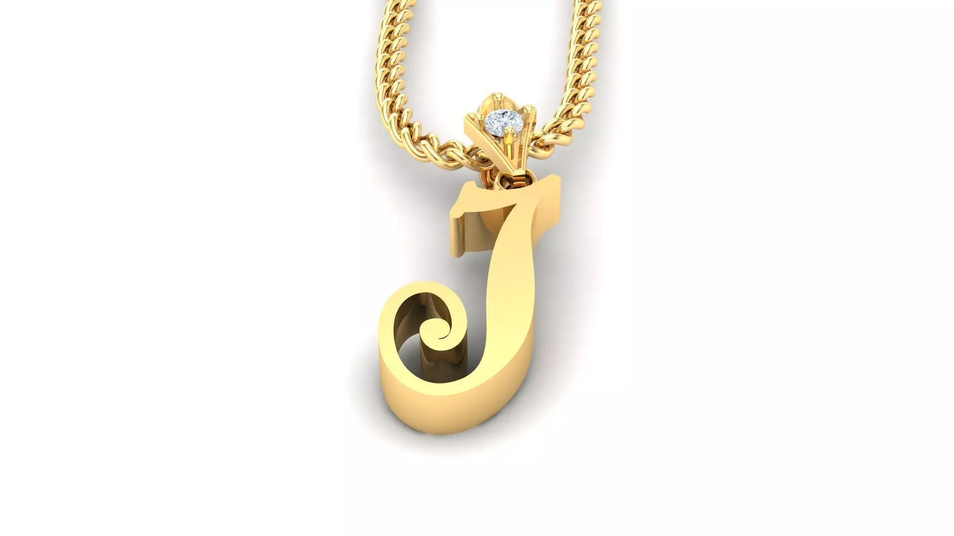 J Letter Version 3 3D print model_0