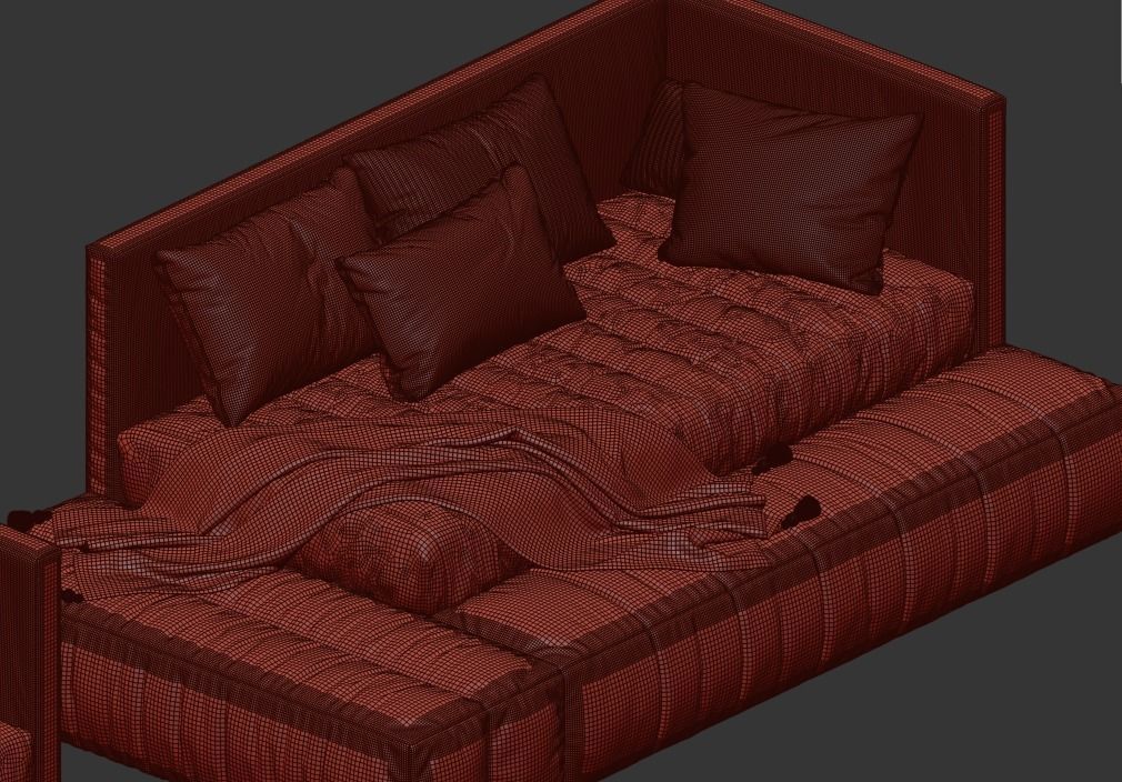 Child bed 3D model_7
