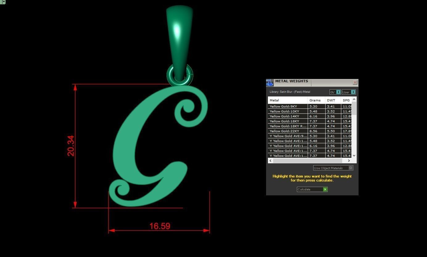 G Letter Version 3 3D print model_1
