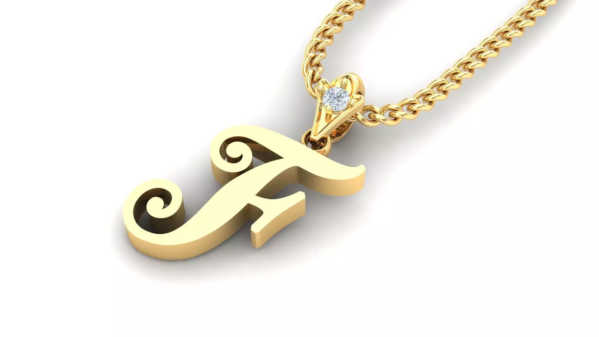 F Letter Version 3 3D print model_0