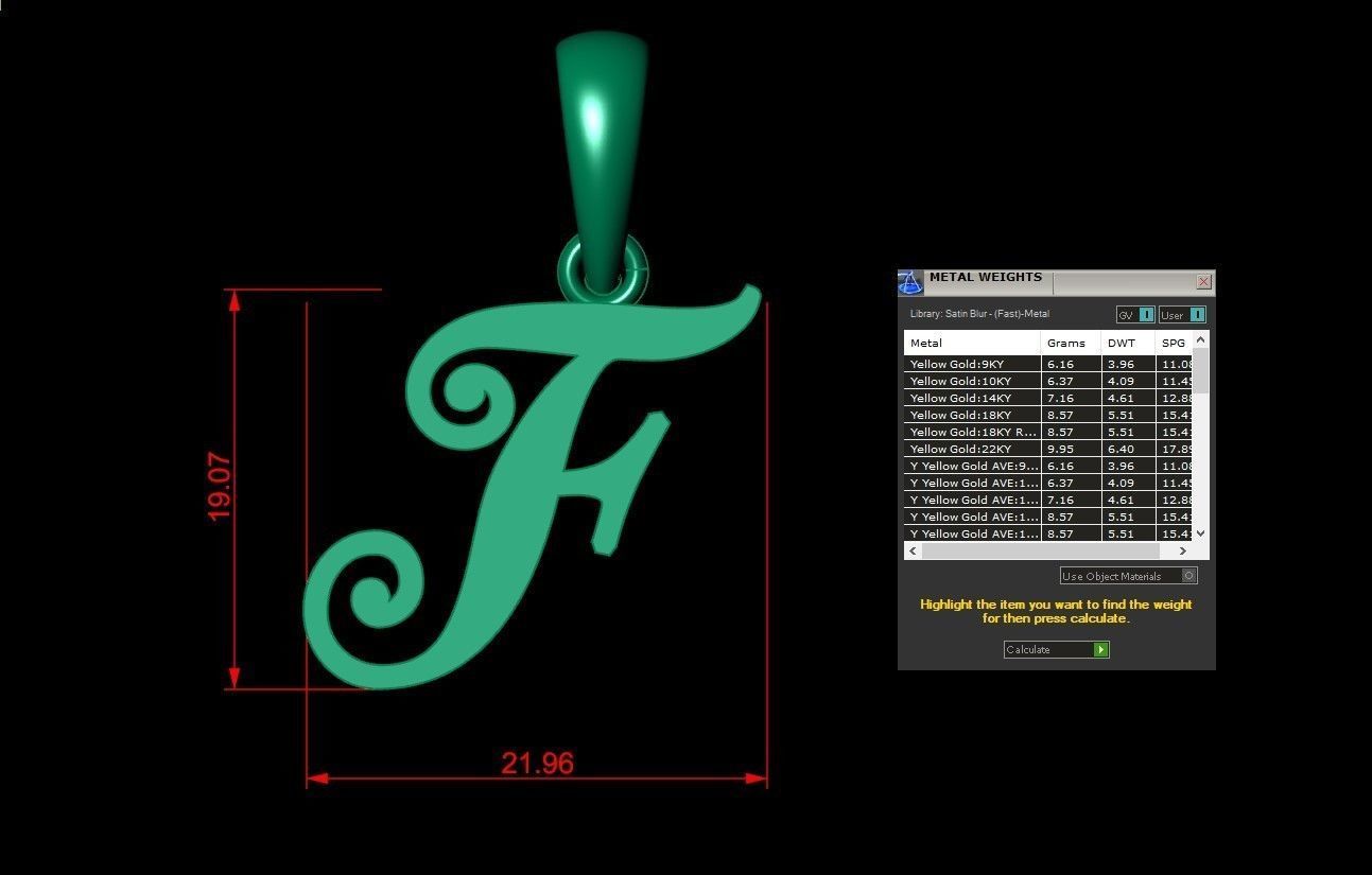 F Letter Version 3 3D print model_1