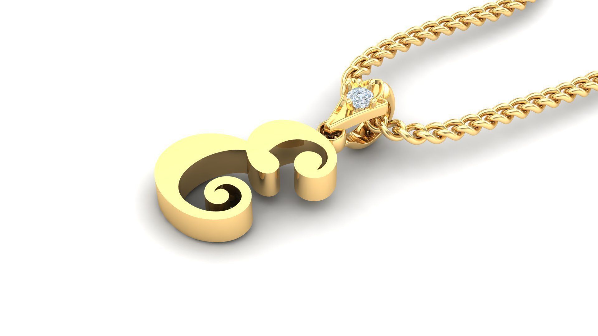 E Letter Version 3 3D print model_5